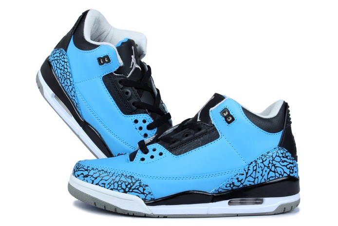 2014 Nike Air Jordan III 3 Retro Chaussures Hommes Bleu (2)